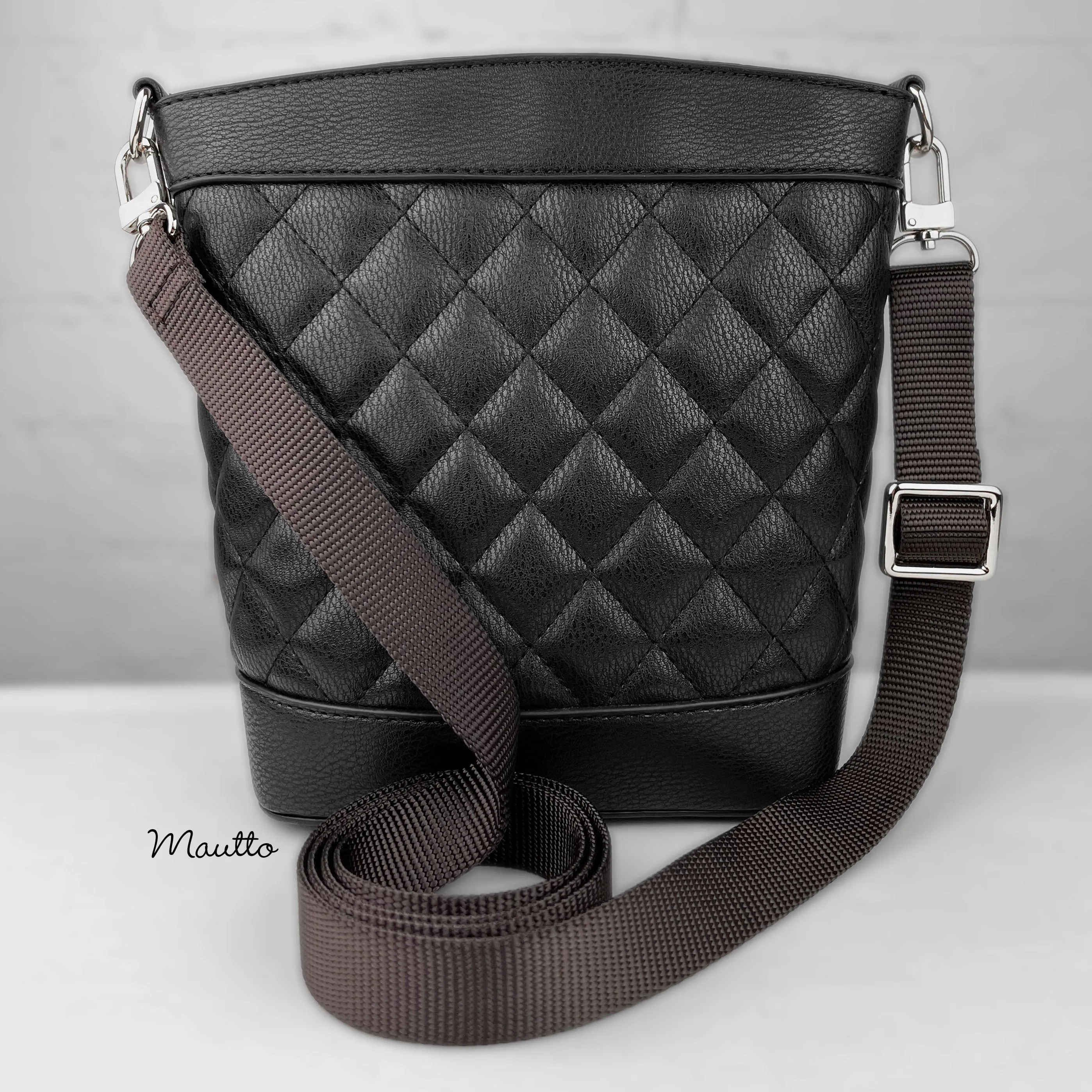 Adjustable Nylon Strap for Louis Vuitton (LV) Bags & Purses - Shoulder to Crossbody Length (34-55") - 1" Wide - U shape #16LG Clips