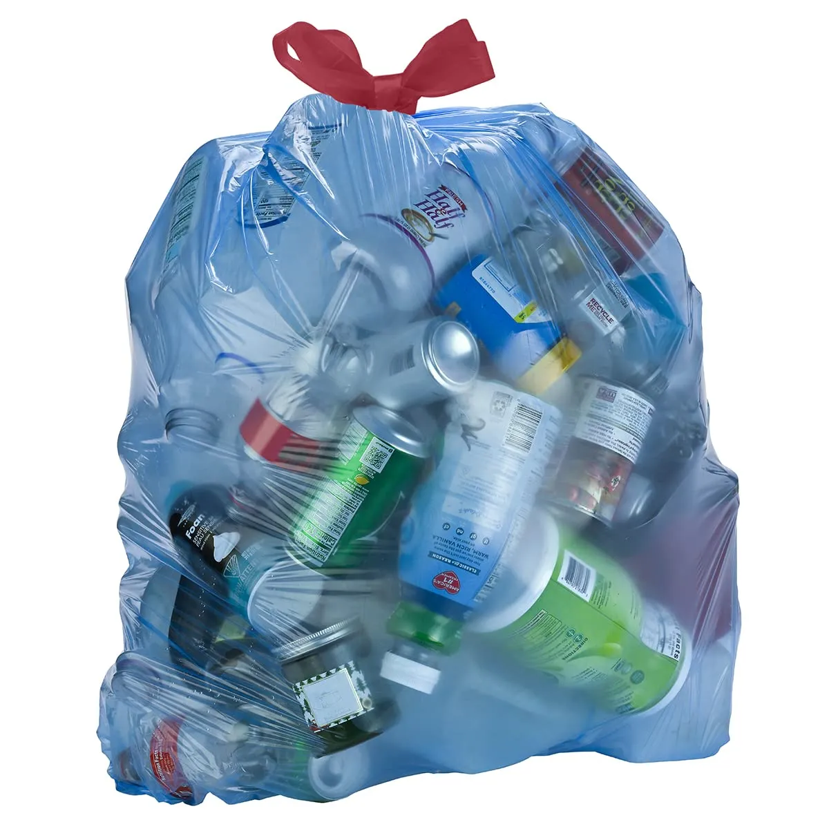 Amazon Basics Blue Recycling Trash Bags, Unscented, 13 Gallon, 60 count, Pack of 1