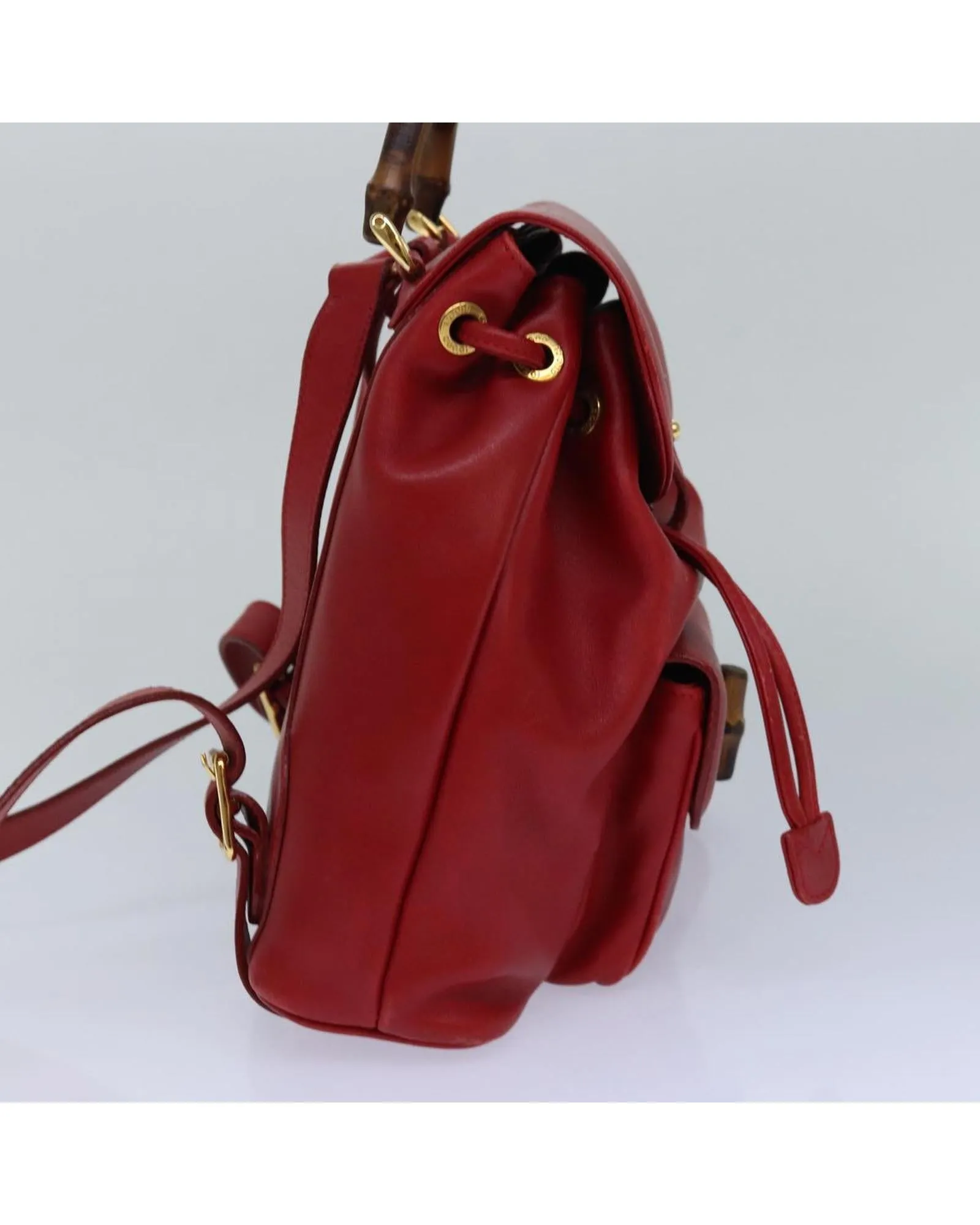 Bamboo Leather Backpack with Adjustable Straps and Multiple Compartments