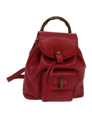Bamboo Leather Backpack with Adjustable Straps and Multiple Compartments