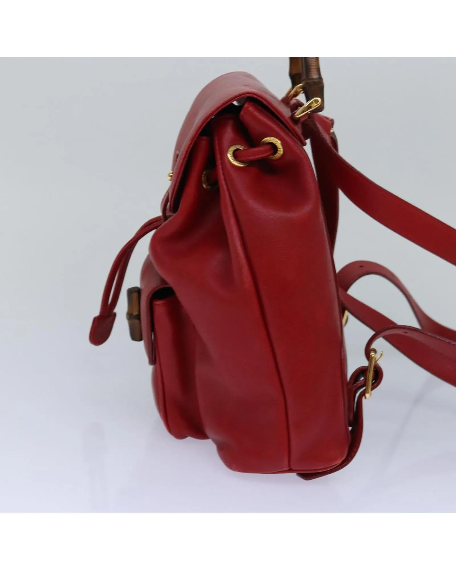 Bamboo Leather Backpack with Adjustable Straps and Multiple Compartments