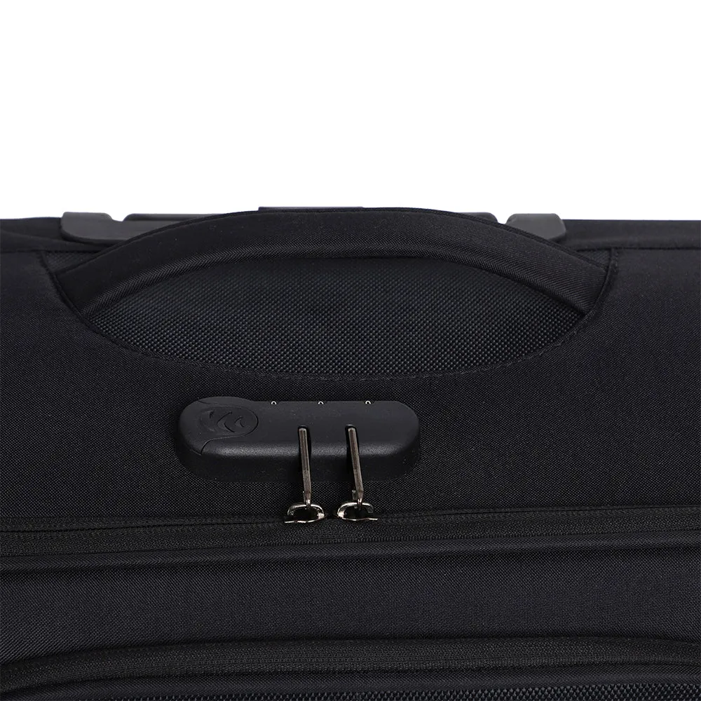 BLCK Trolley Luggage Bags Medium Suitcase for Travelling- Black