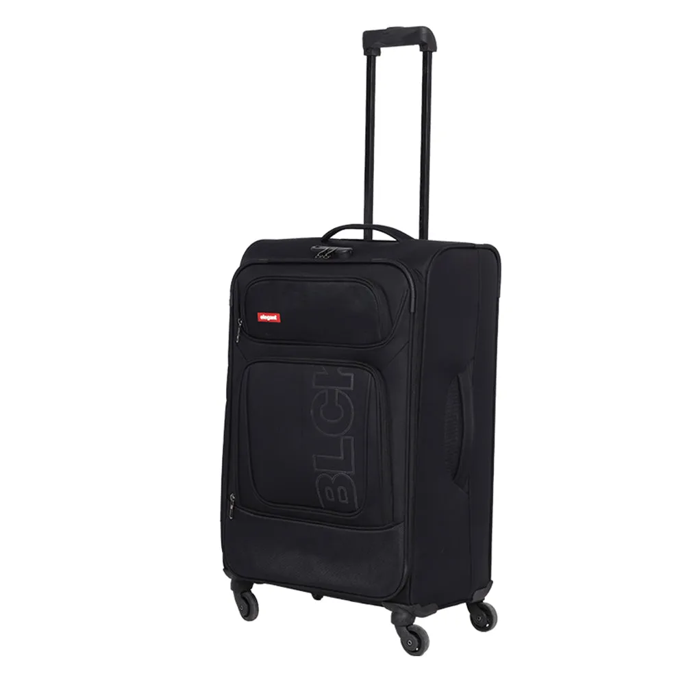 BLCK Trolley Luggage Bags Medium Suitcase for Travelling- Black
