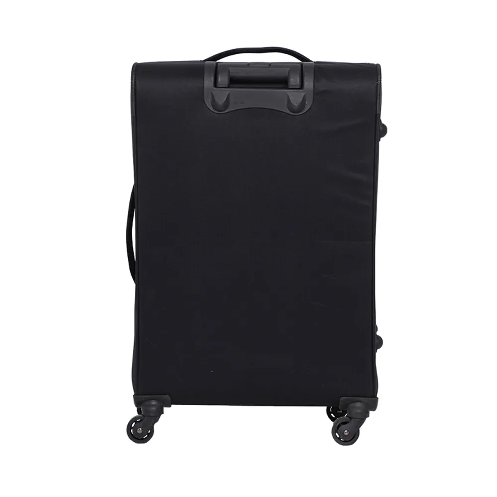 BLCK Trolley Luggage Bags Medium Suitcase for Travelling- Black