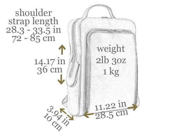 Brown Mens Leather Backpack - the Sun Also Rises  Brown