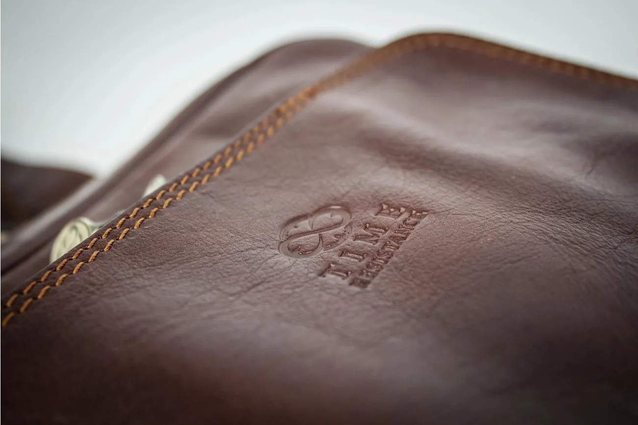 Brown Mens Leather Backpack - the Sun Also Rises  Brown