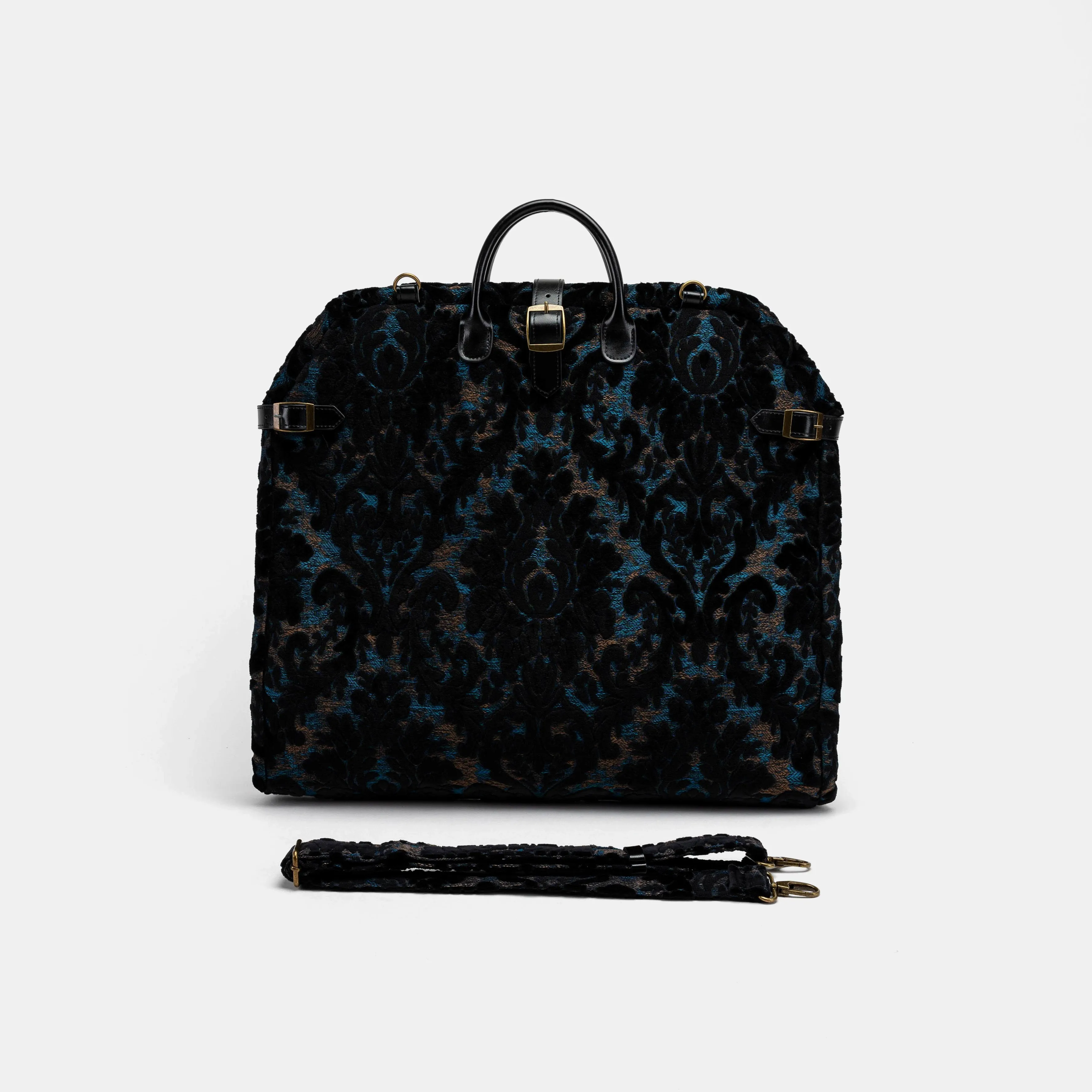 Burnout Velvet Black Carpet Garment Bag