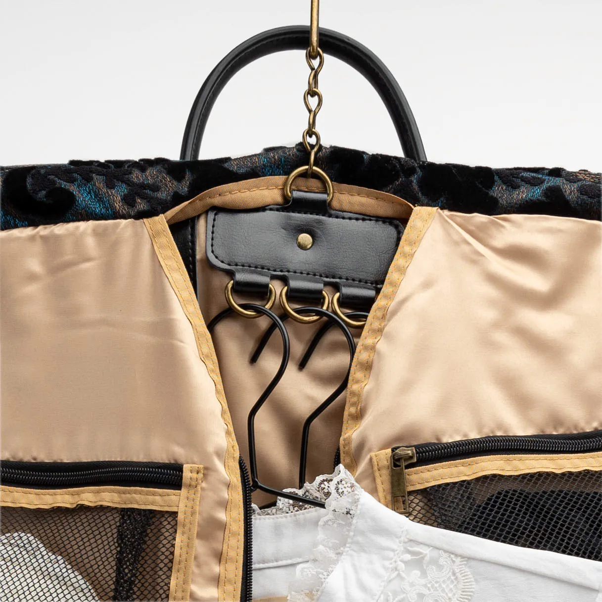 Burnout Velvet Black Carpet Garment Bag