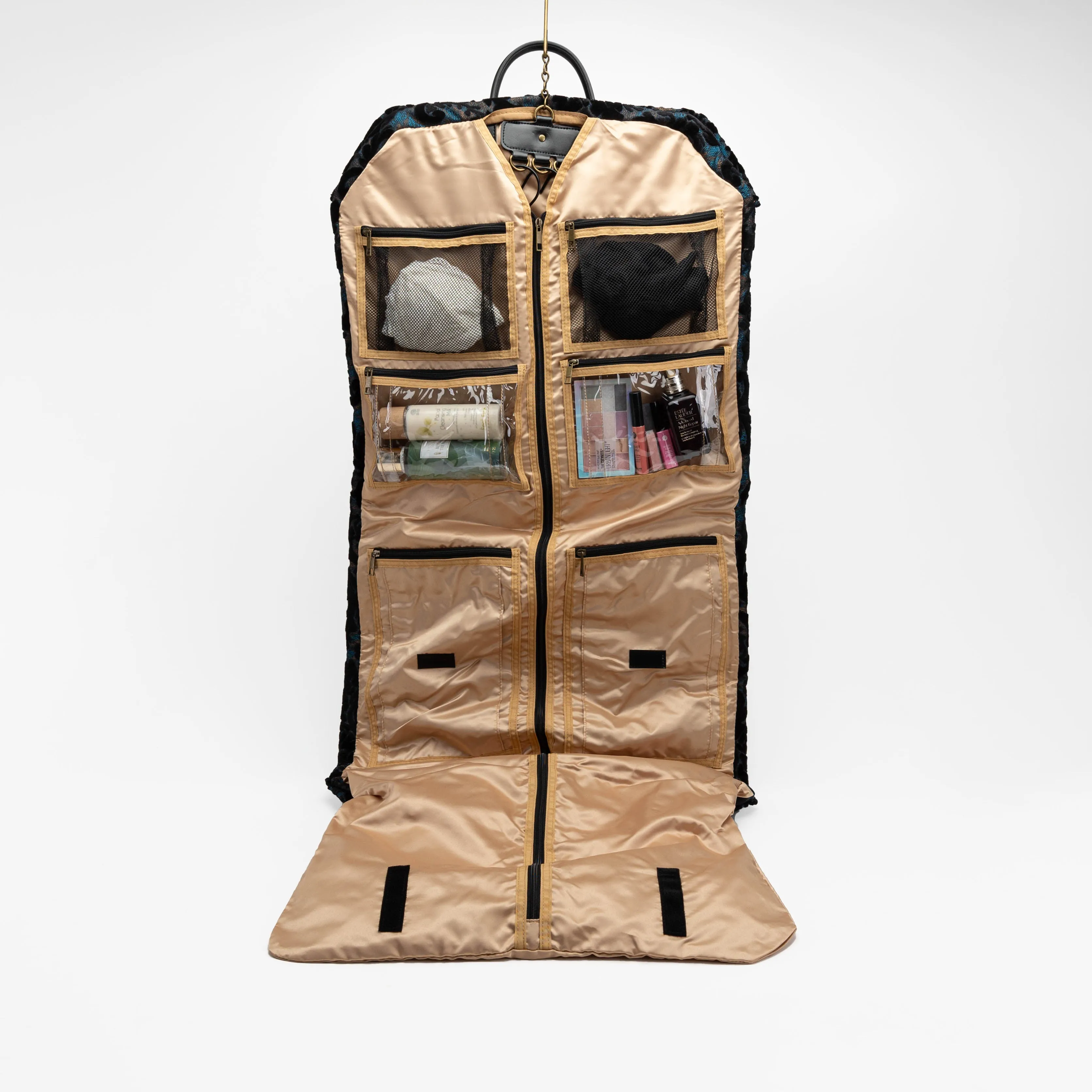 Burnout Velvet Black Carpet Garment Bag