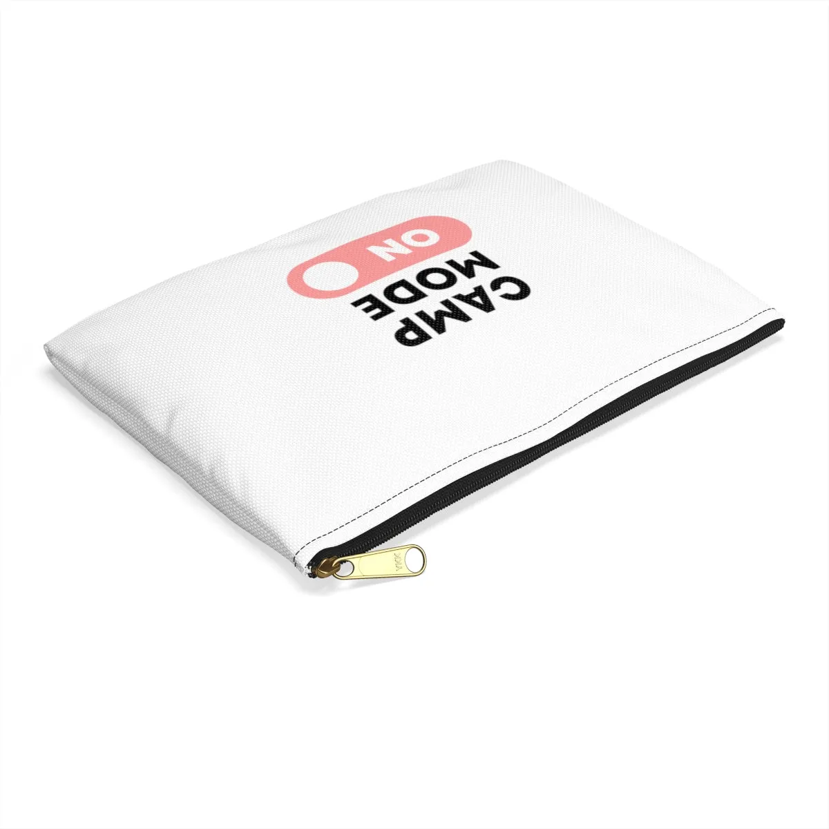 CGIP White Accessory Pouch With Zipper