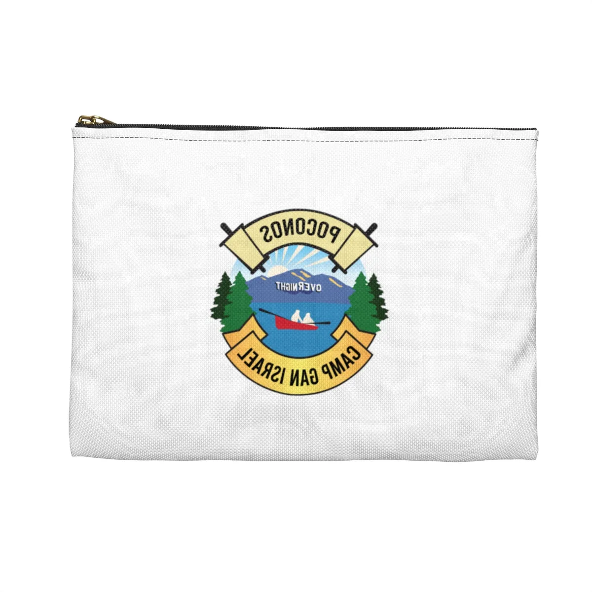 CGIP White Accessory Pouch With Zipper