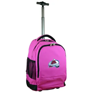 Colorado Avalanche Premium Wheeled Backpack in Pink