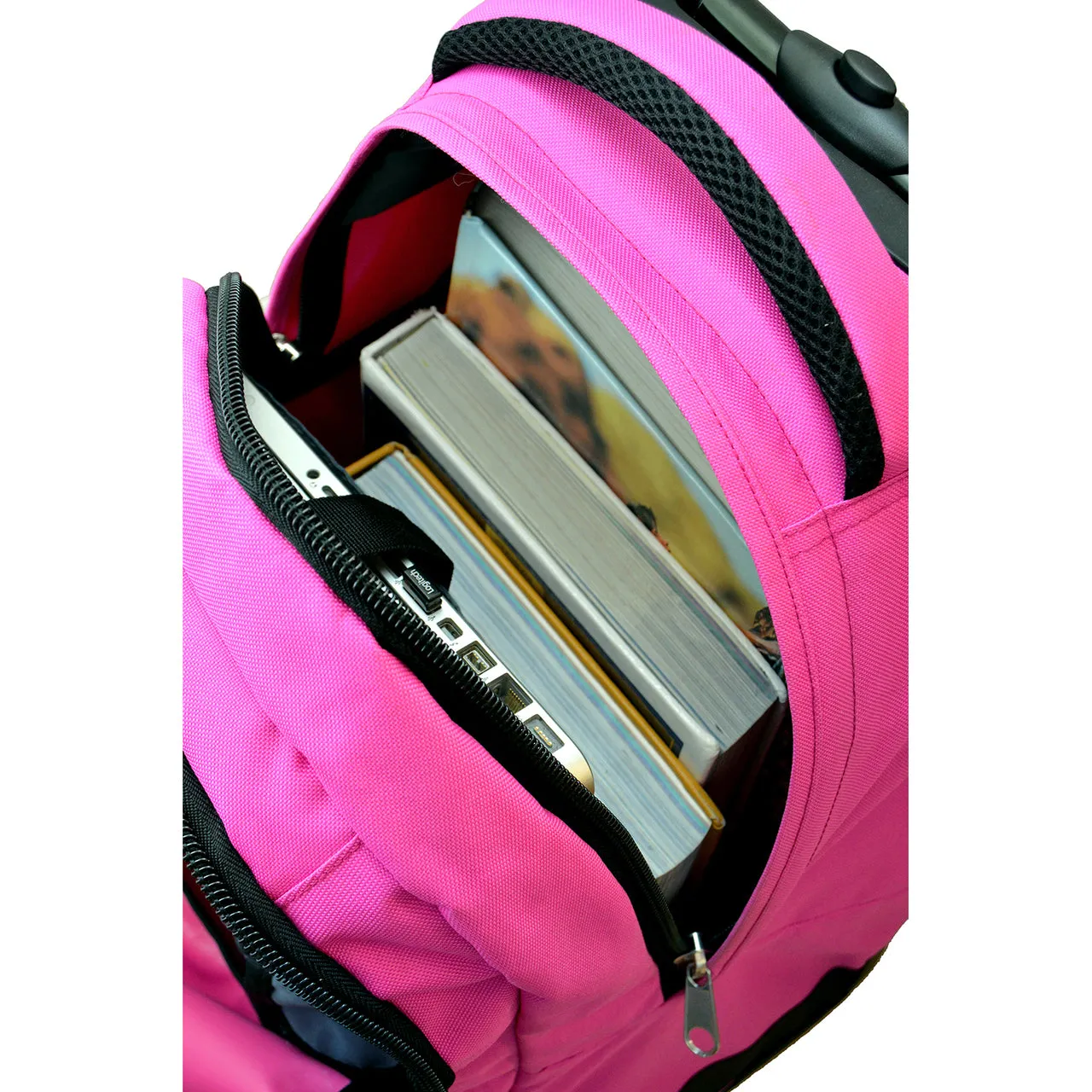 Colorado Avalanche Premium Wheeled Backpack in Pink