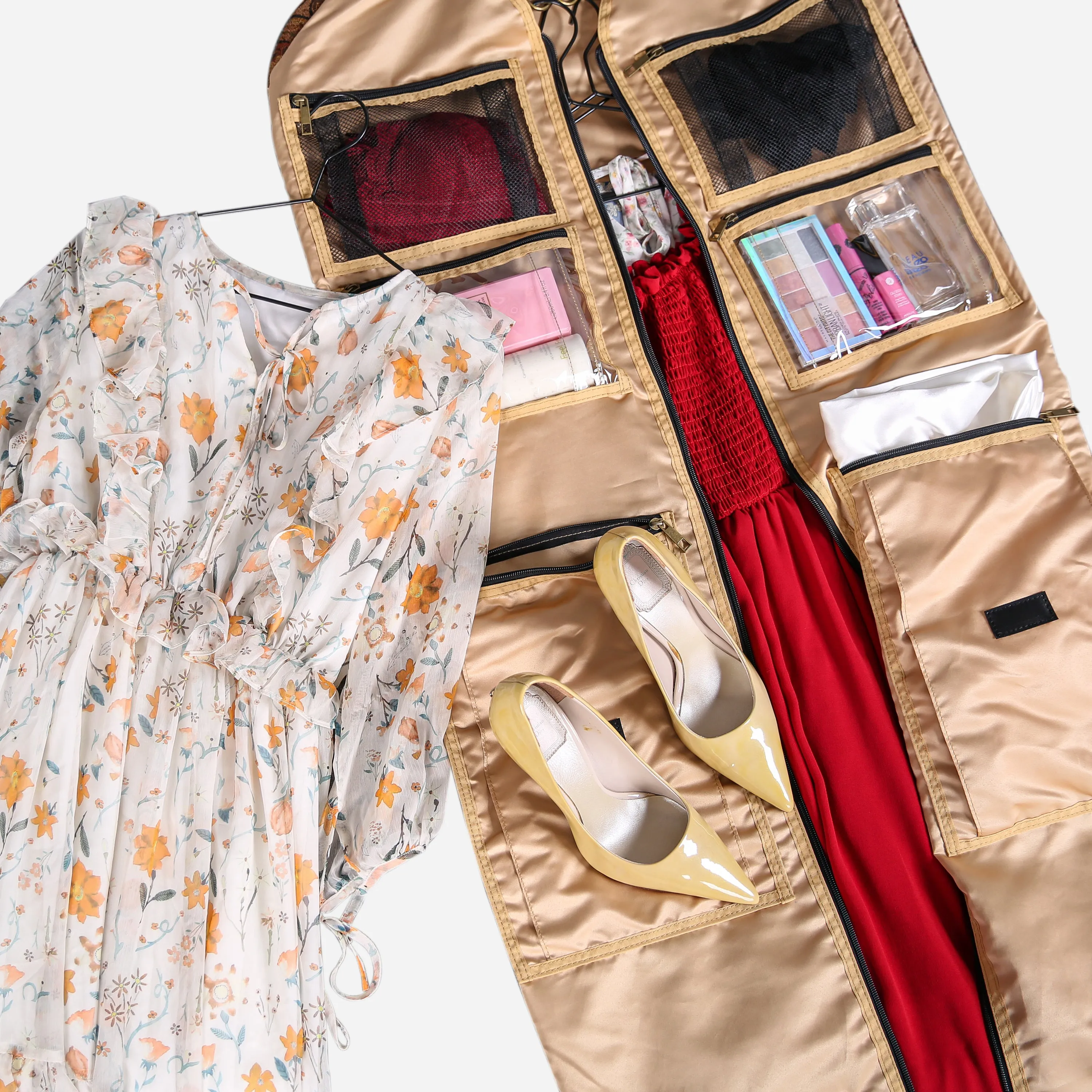 Damask D. Brown Carpet Garment Bag