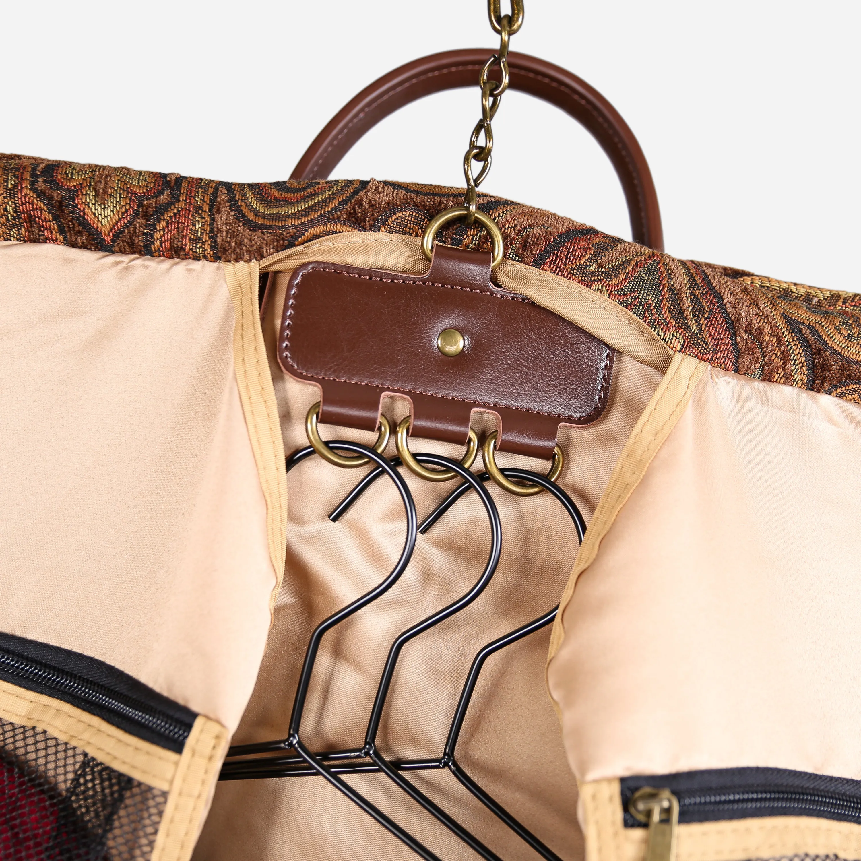 Damask D. Brown Carpet Garment Bag