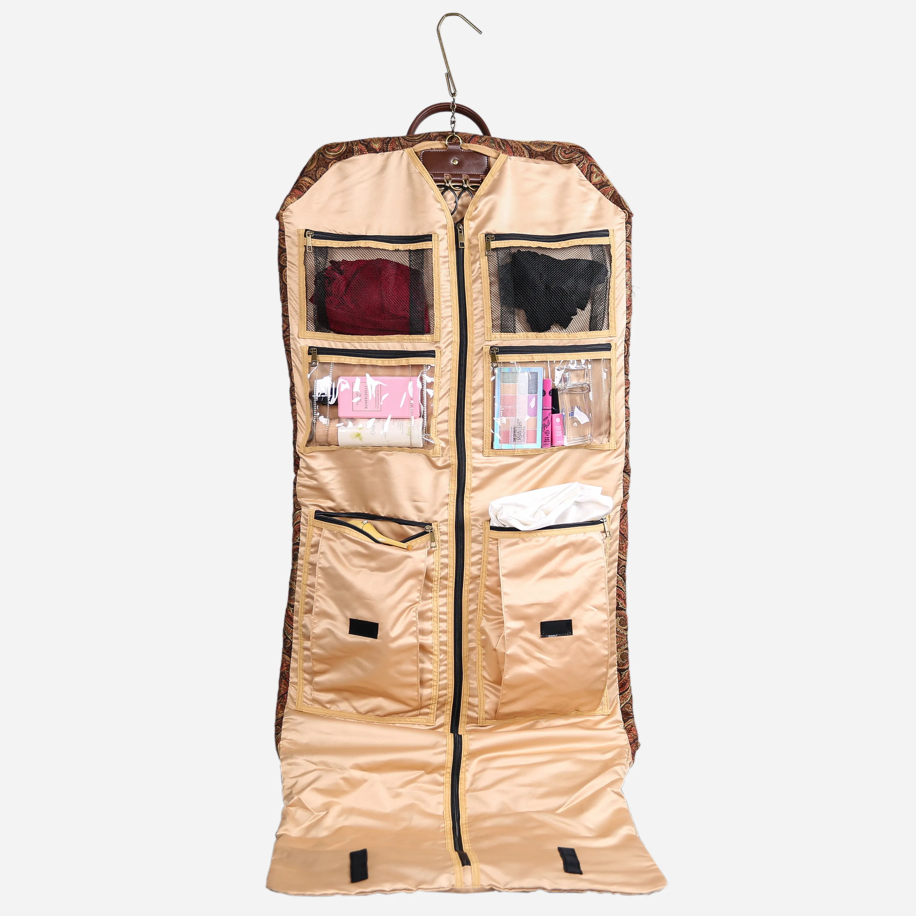 Damask D. Brown Carpet Garment Bag