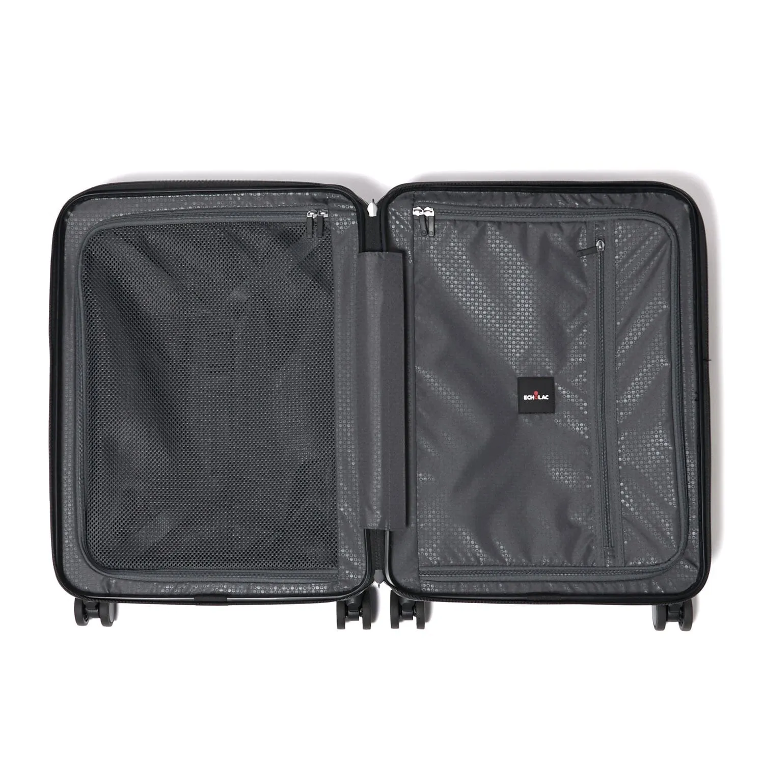 Echolac Celestra 54.5cm Hardcase Non-Expandable 4 Double Wheel Cabin Luggage Trolley Black - PC183 20 WOE Black