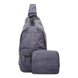 Eco Chic Black Disrupted Cubes Cross Body Bag