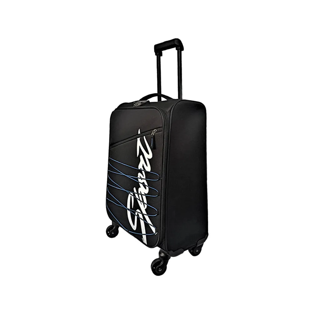Elegant Sport Square Trolley Bag Large Suitcase for Travelling -Black and Blue