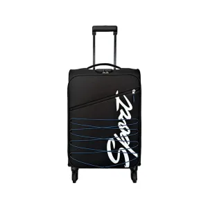 Elegant Sport Square Trolley Bag Large Suitcase for Travelling -Black and Blue