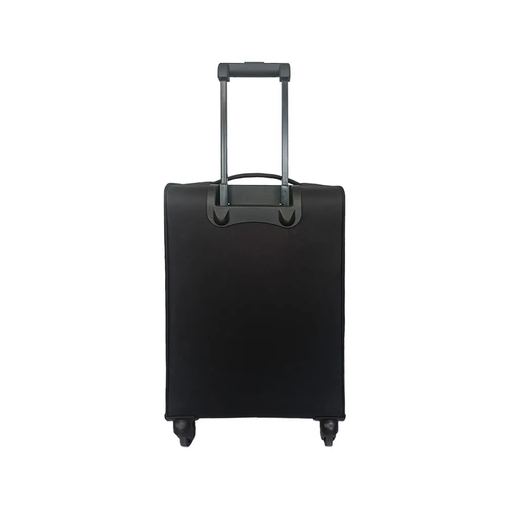 Elegant Sport Square Trolley Bag Medium Suitcase for Travelling-Black and Green