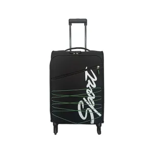 Elegant Sport Square Trolley Bag Medium Suitcase for Travelling-Black and Green