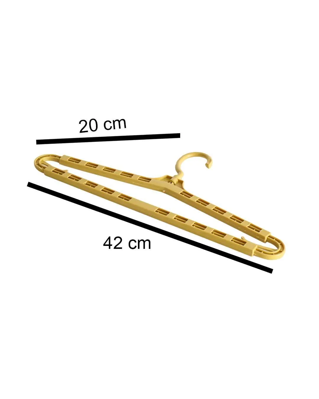 Extendable Hanger, Yellow, Plastic