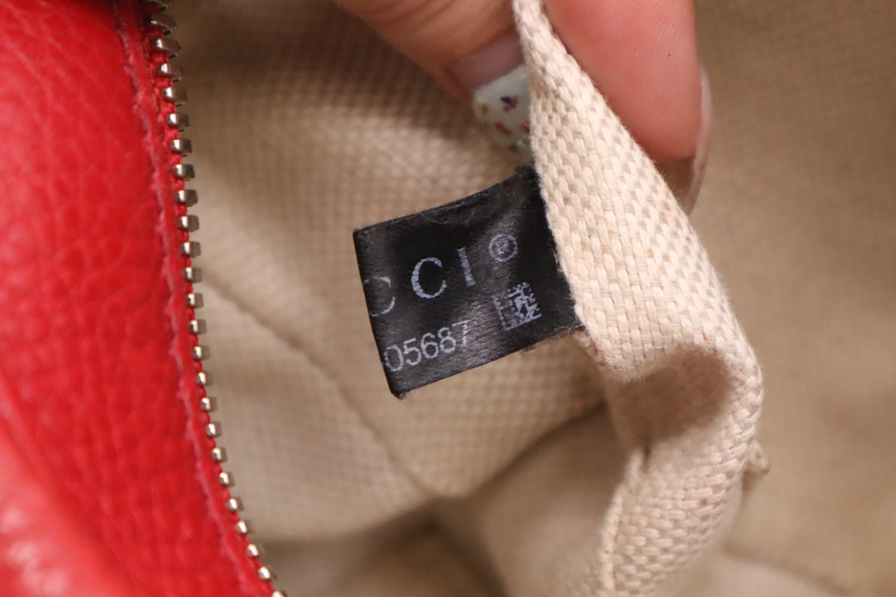 Gucci Soho Disco Crossbody Bag in Red Leather