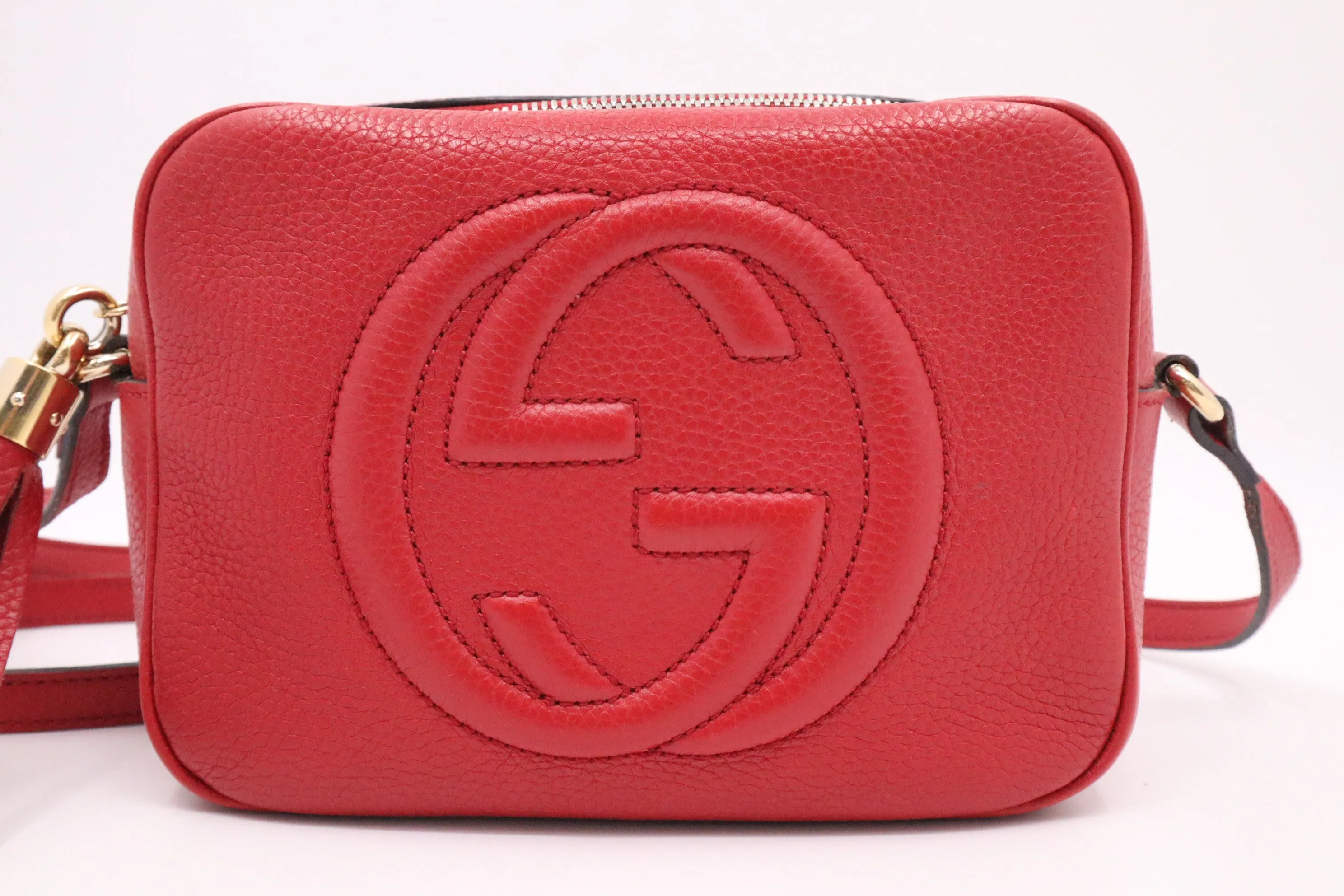 Gucci Soho Disco Crossbody Bag in Red Leather