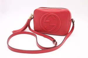 Gucci Soho Disco Crossbody Bag in Red Leather