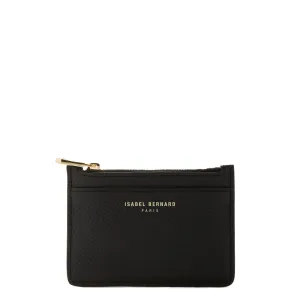 Honoré Aveline black calfskin leather card holder