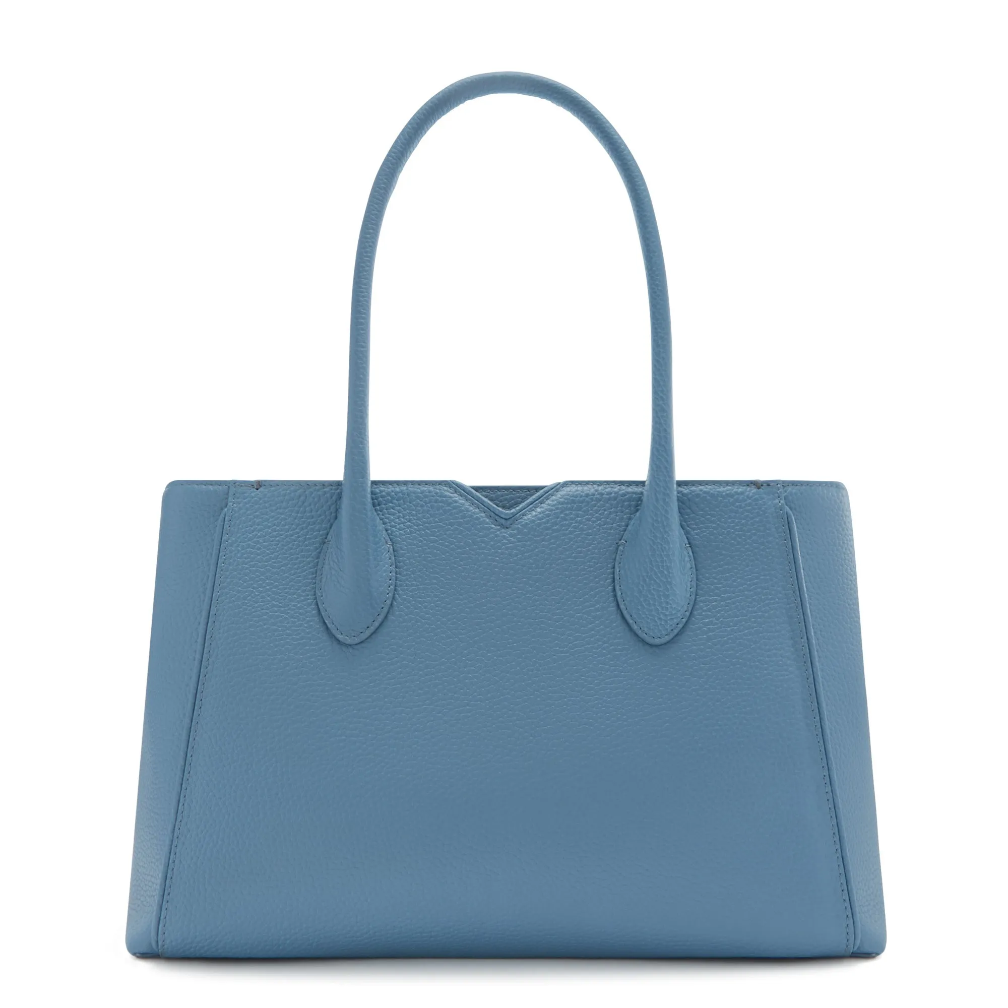 Honoré Cloe Midi blue calfskin leather handbag