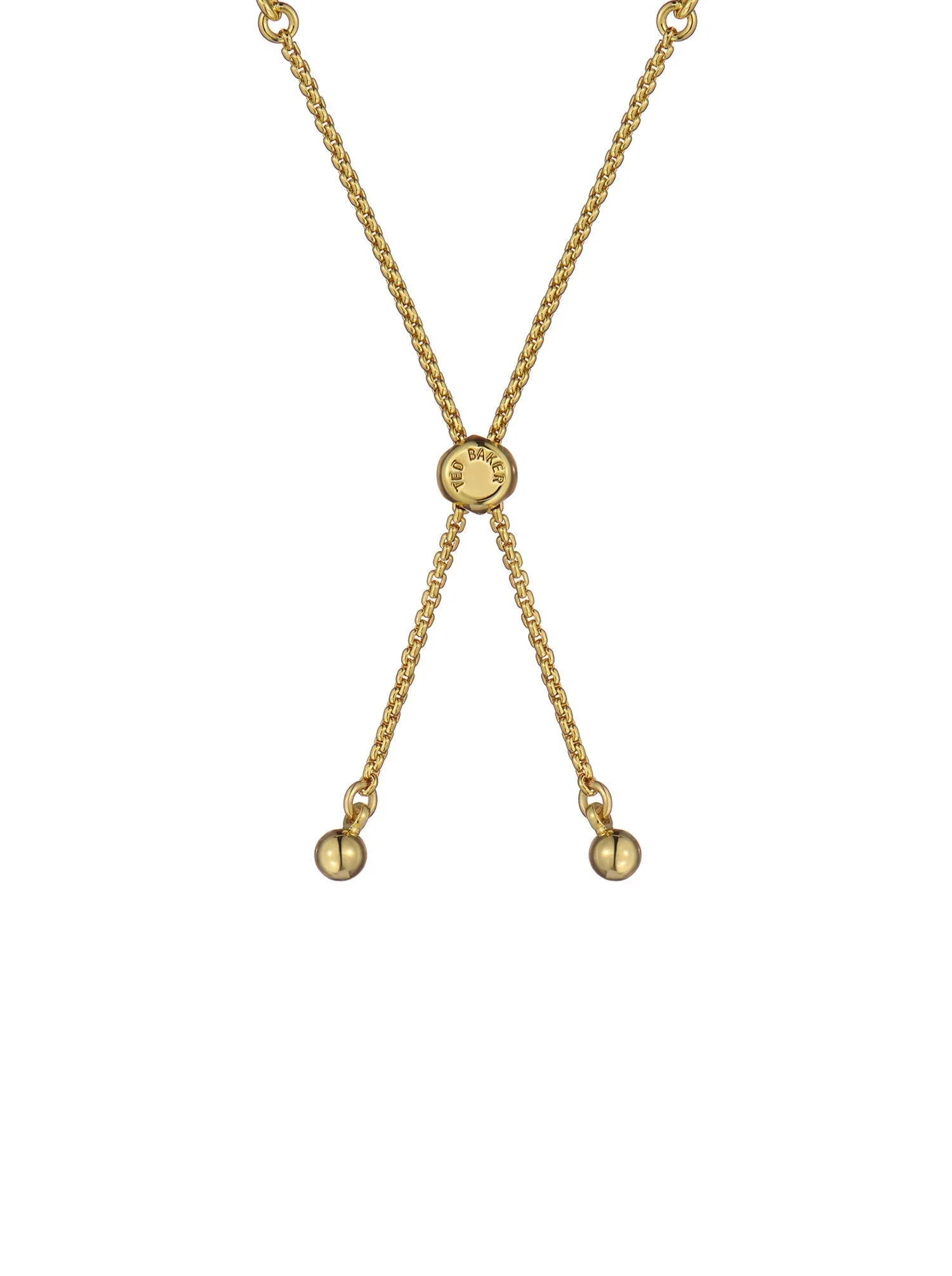 Isela Pink Crystal Baguette Slinky Adjustable Gold