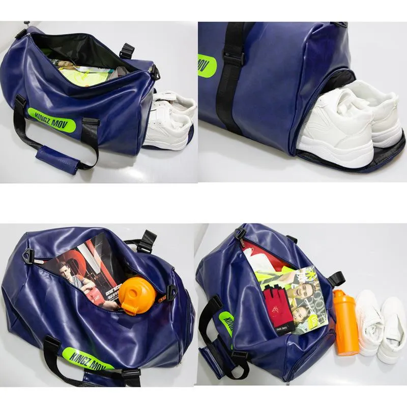 Large capacity leather travel bag