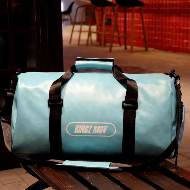 Large capacity leather travel bag