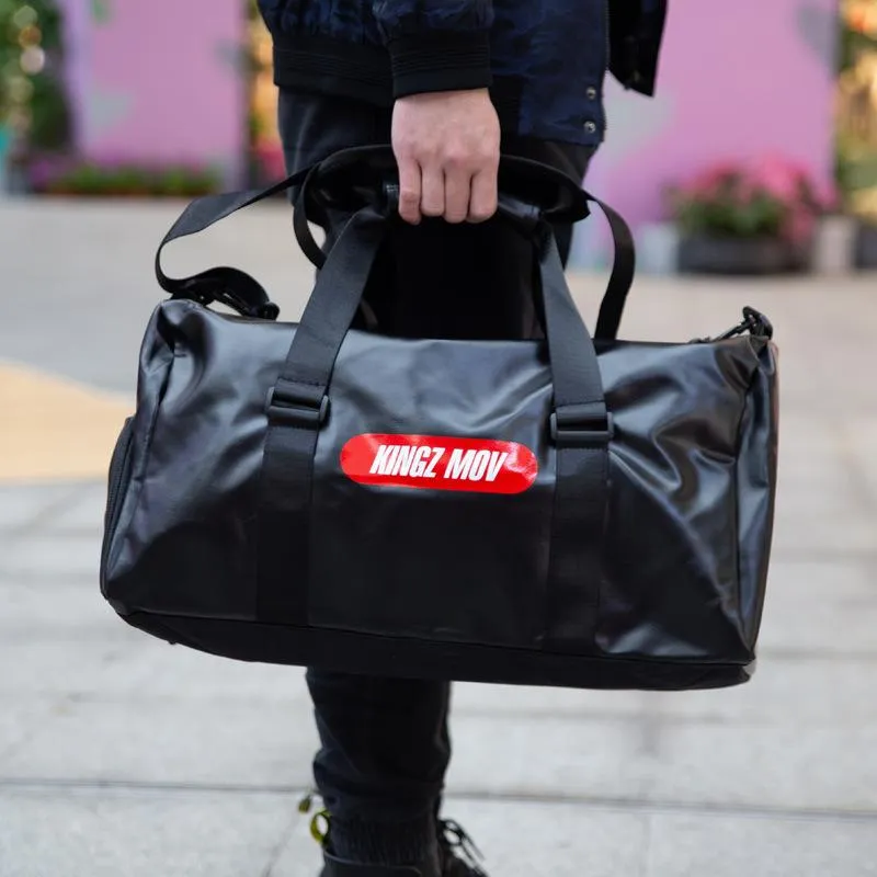 Large capacity leather travel bag