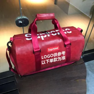Large capacity leather travel bag