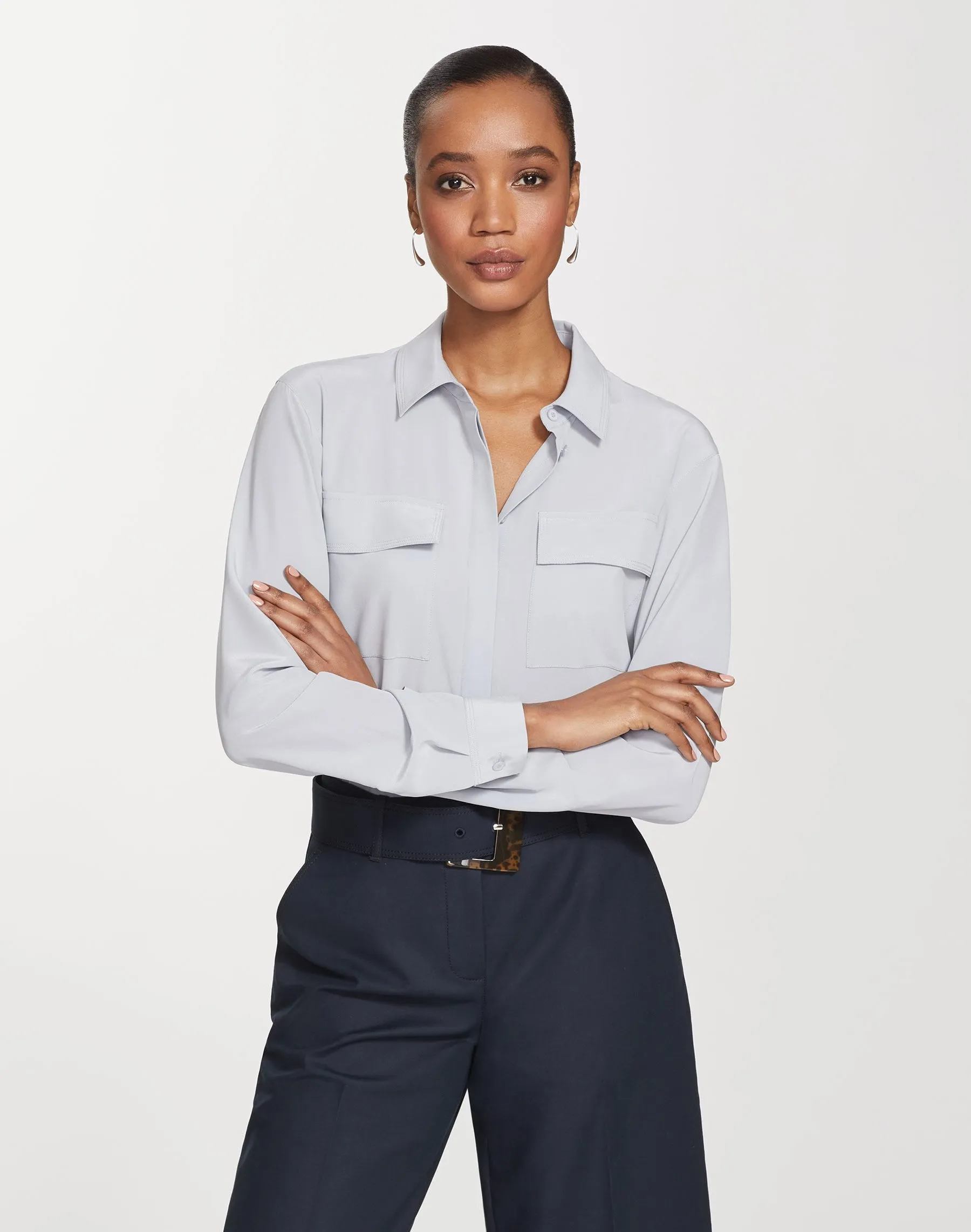 Lightweight Sandwashed Silk Zora Blouse
