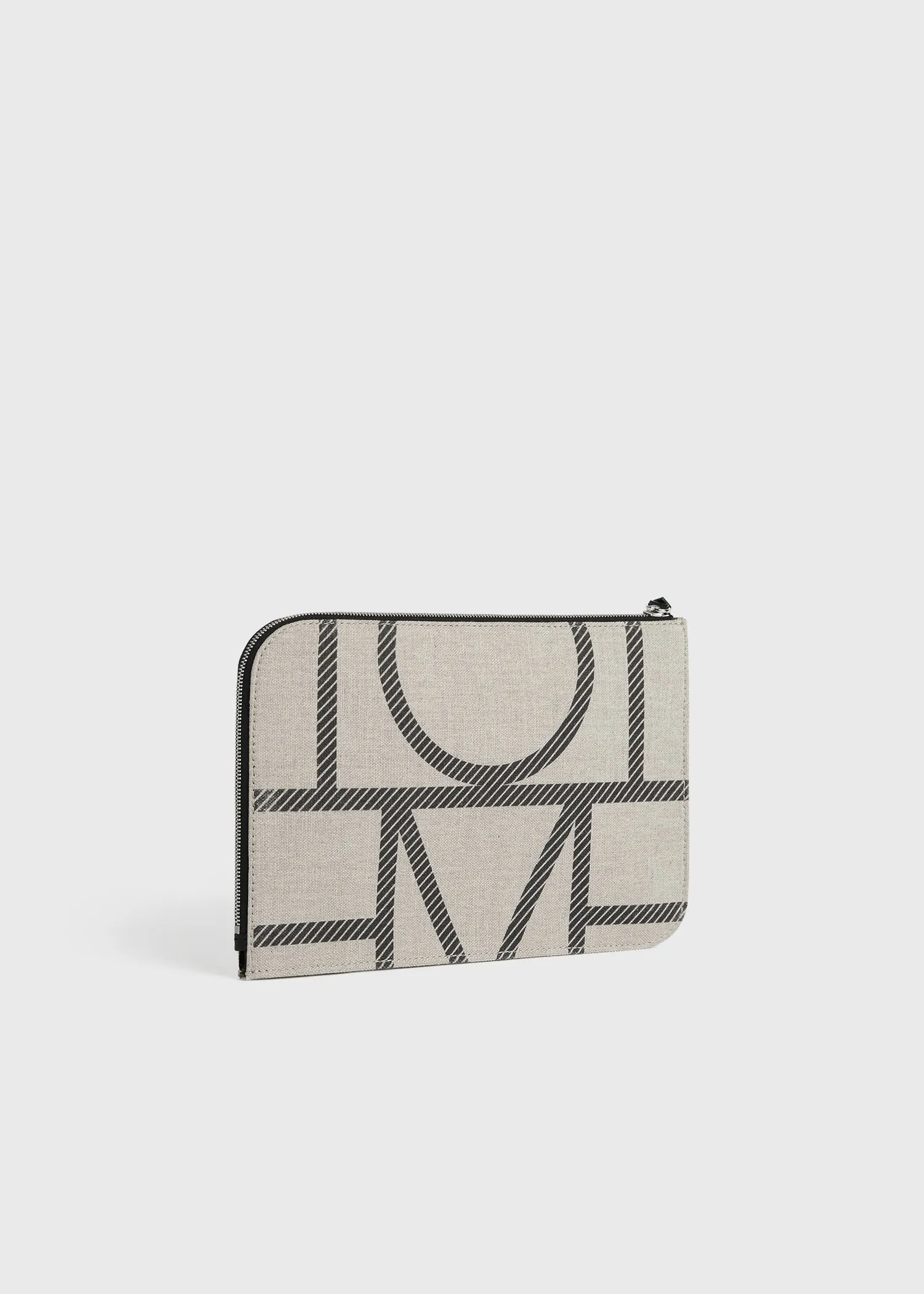 Monogram travel pouch ecru