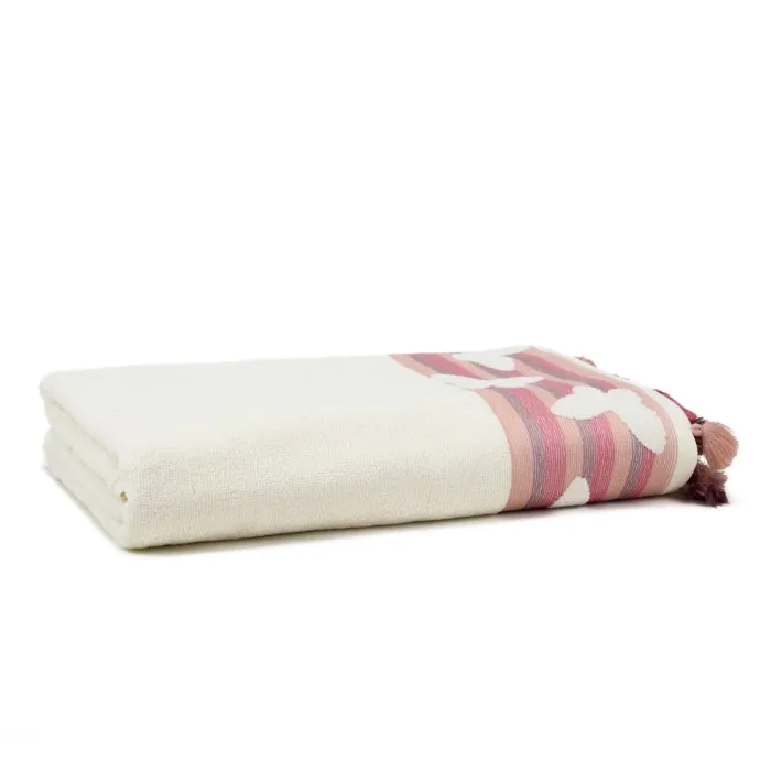 Peach Butterfly Turkish Cotton Bath Towel 24x50" 1pc
