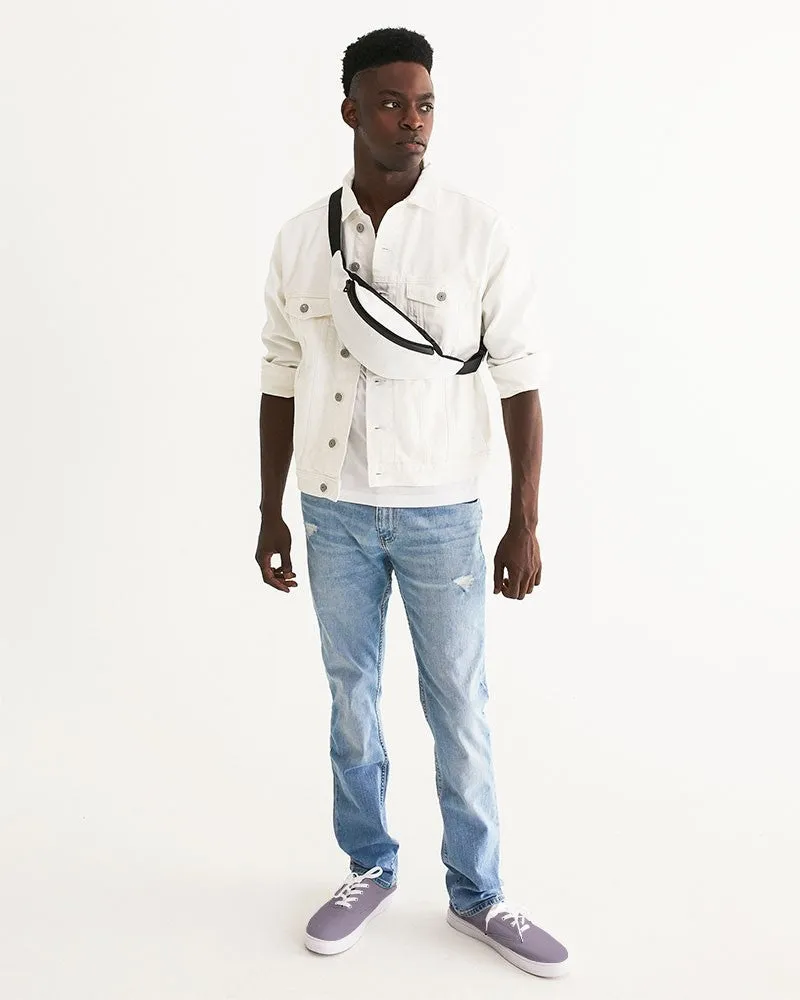 Shaded Pale Pastel Purple Gray Canvas Sneakers | Men's | C15M30Y0K30