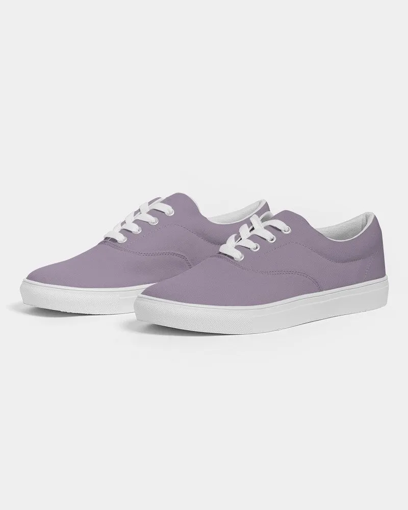 Shaded Pale Pastel Purple Gray Canvas Sneakers | Men's | C15M30Y0K30