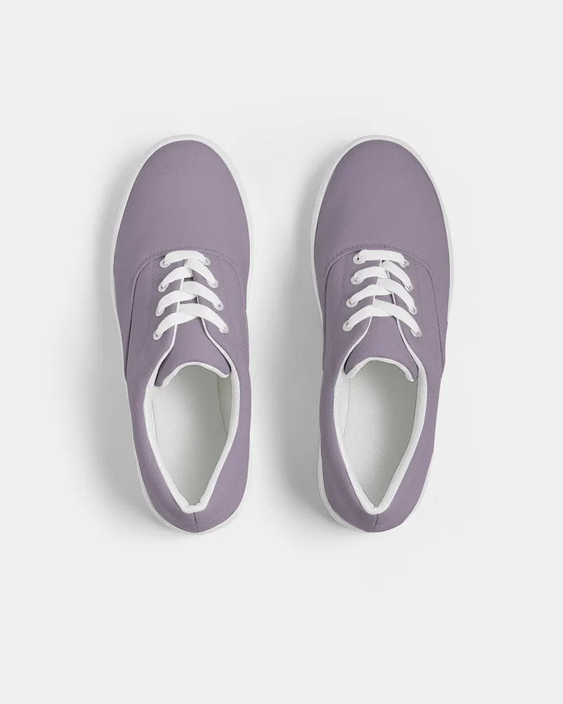 Shaded Pale Pastel Purple Gray Canvas Sneakers | Men's | C15M30Y0K30