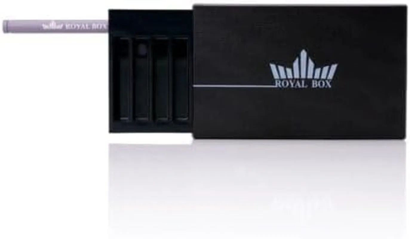 Snuff Wallet - Royal Box Black - , Matt Black, Elegant & Convenient Multi-Compartment Box