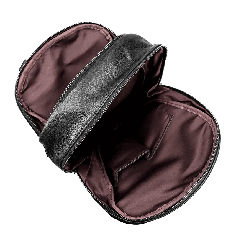 Soft Leather Backpacks Travel Bags For Men Genuine Leather