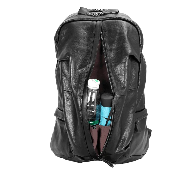 Soft Leather Backpacks Travel Bags For Men Genuine Leather