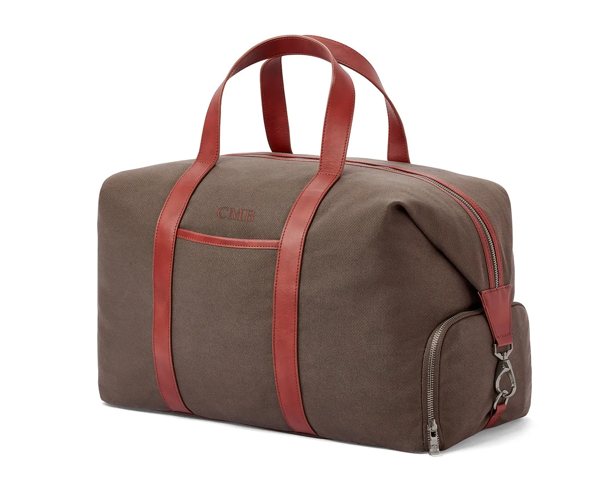 The Byers Duffel Bag Cotton Twill: Scotch Green - Whiskey Embroidery