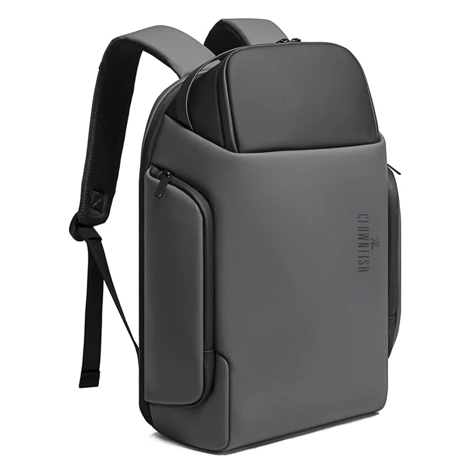 THE CLOWNFISH Water Resistant Polyester Unisex 15.6 inch Travel Laptop Backpack with USB Port (Grey)