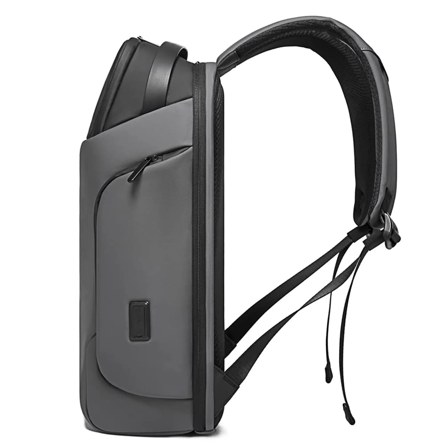 THE CLOWNFISH Water Resistant Polyester Unisex 15.6 inch Travel Laptop Backpack with USB Port (Grey)