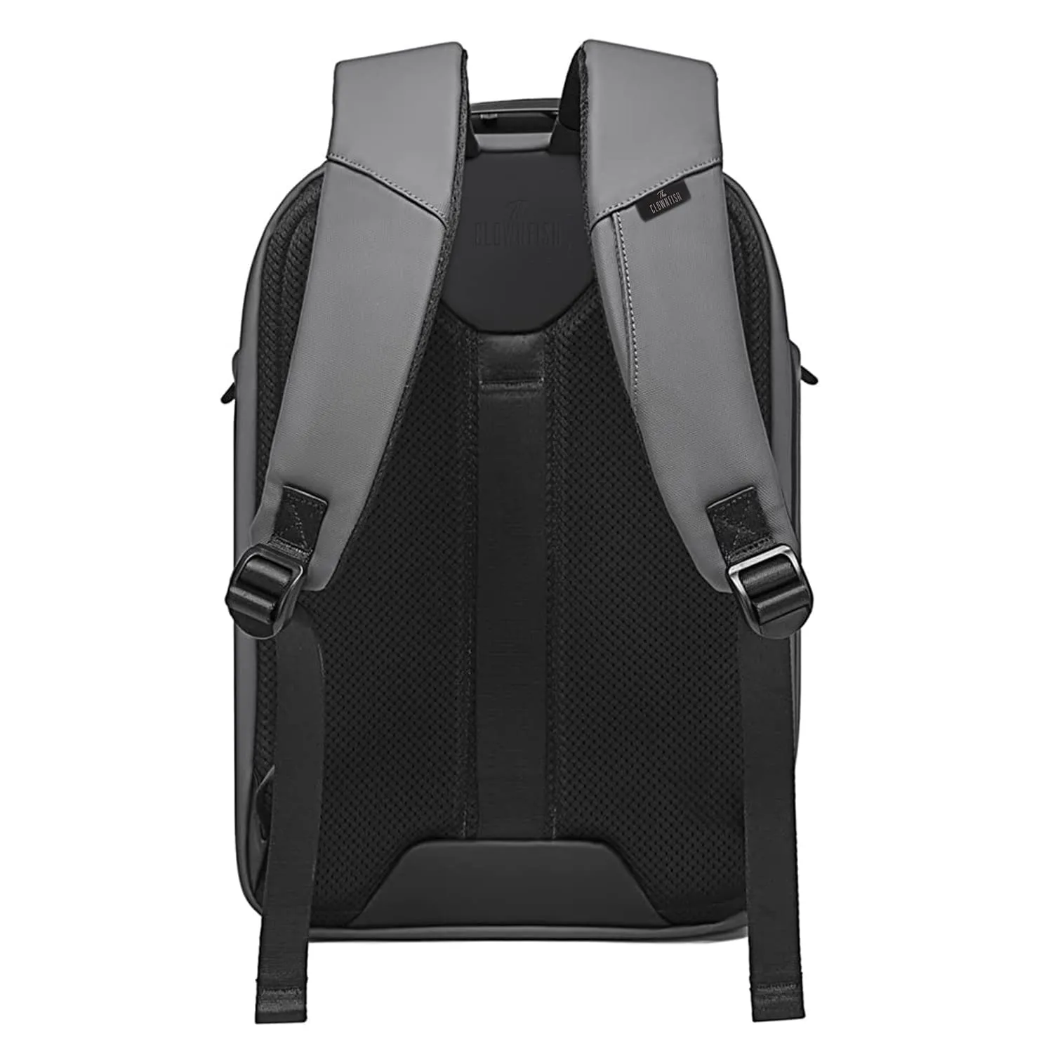 THE CLOWNFISH Water Resistant Polyester Unisex 15.6 inch Travel Laptop Backpack with USB Port (Grey)